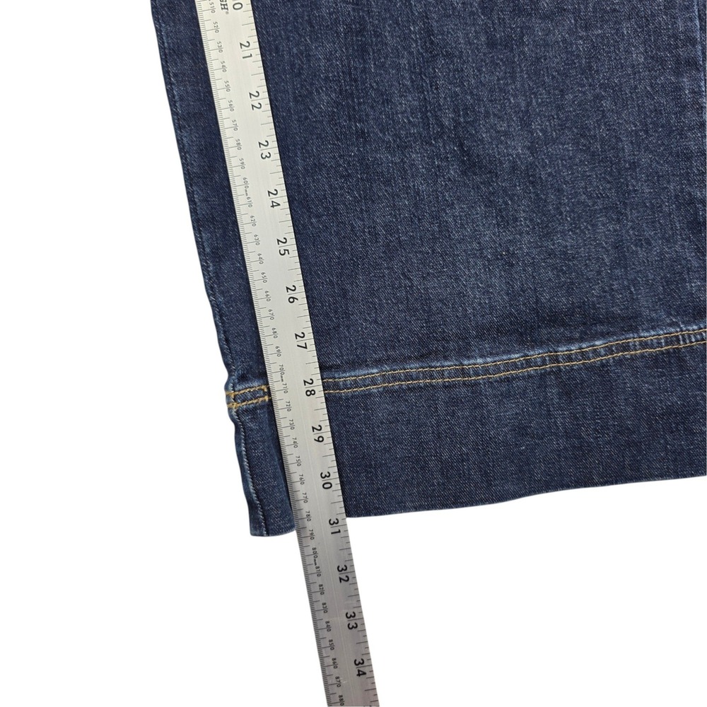 Lee Womens High Rise Wide Leg Jeans Dark Wash Indigo Denim 33x31 Baggy Retro - Picture 5 of 10